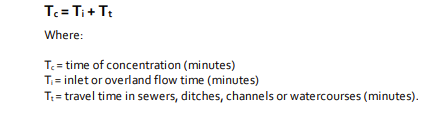 Time of Concentration Formula